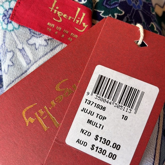 TIGERLILY Juju Boho Patchwork Blue Crop Top NWT RRP$130 - Picture 13 of 15